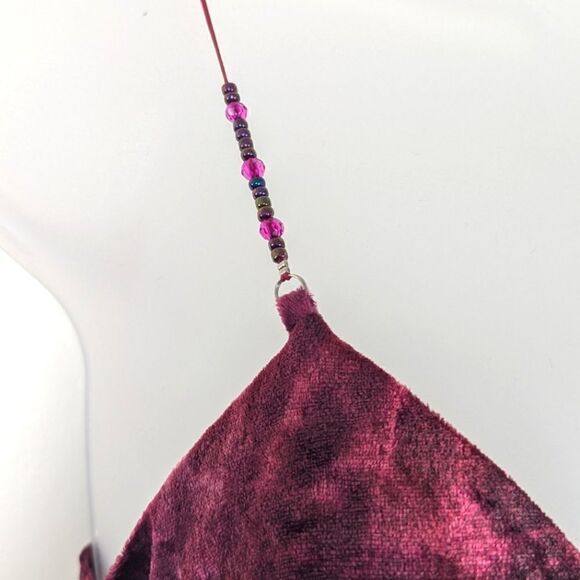 VTG Ceduxion Velvet Slip Jewel Dress M FairyGrunge Whimsigoth 90s Y2K Charmed - Picture 4 of 11